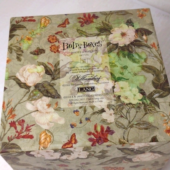 Bob's Boxes Decorative Victorian Garden Graphic Storage Box/Bin 7" X 7" EUC - Picture 4 of 8